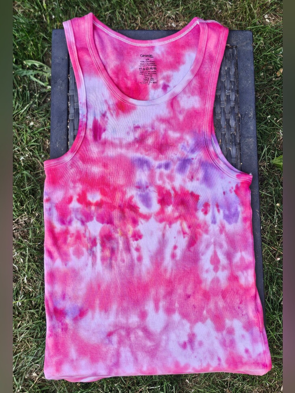 Fuschia Tie Dye Tank Top